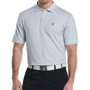 CALLAWAY MENS HEATHER GEO PRINT GOLF POLO shirt small